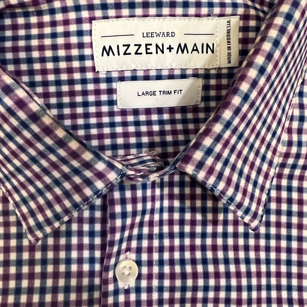 Mizzen & Main Men’s Large Trim Fit Leeward Dress Shirt. Awesome condition.